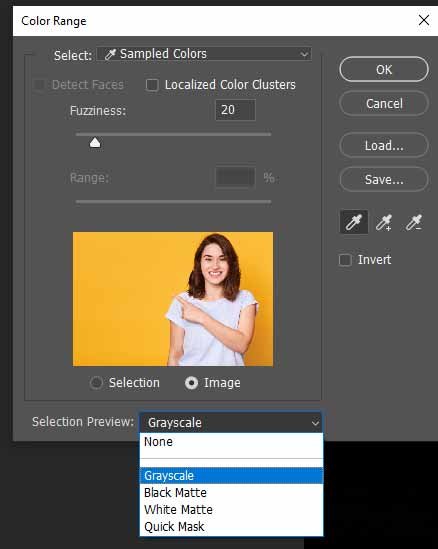 eliminar todo un color en photoshop