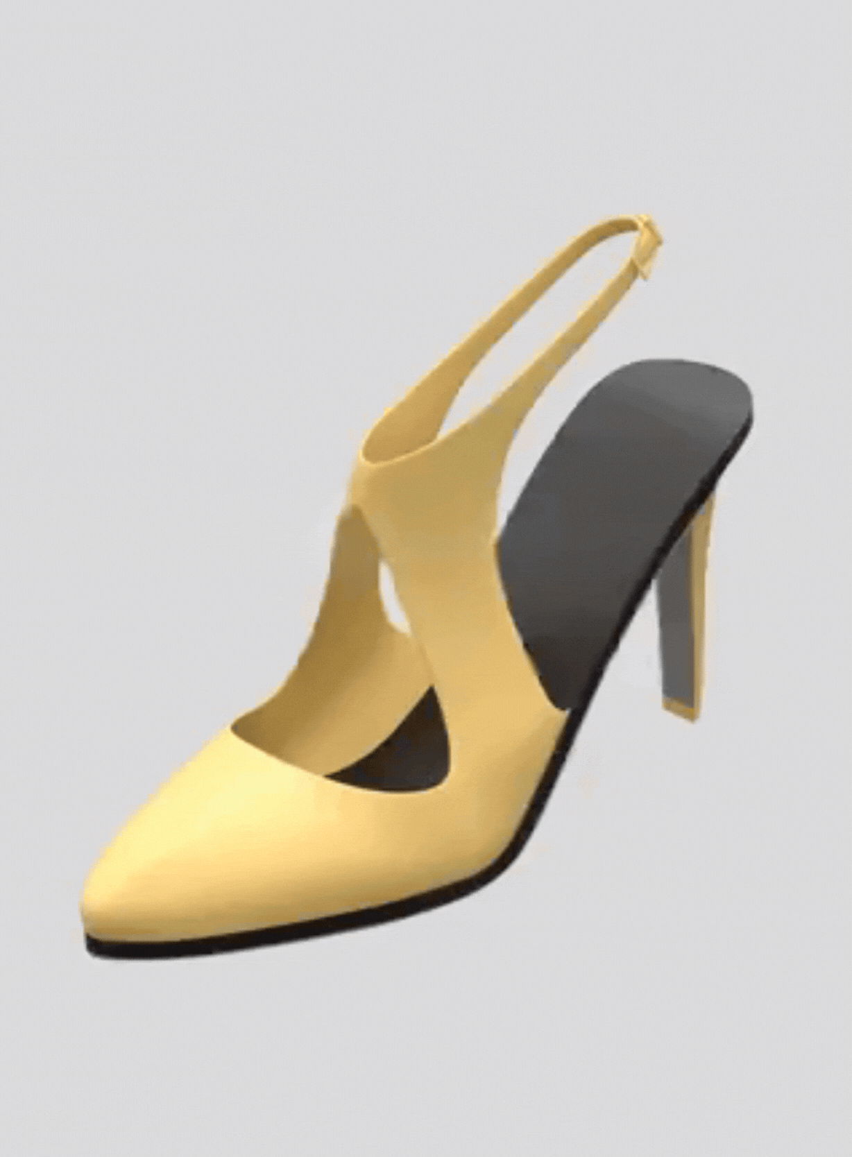 360-Degree view of yellow heel