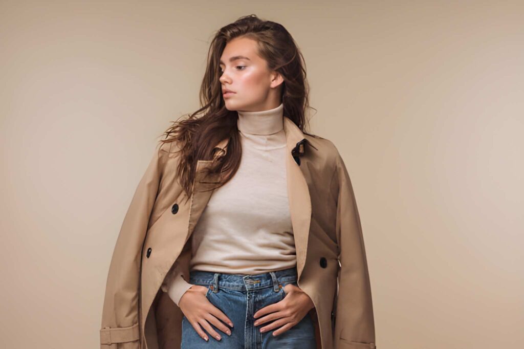 Professional Fashion Model Portrait Photography with Clean Background