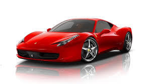 Red Luxury Sports Car Isolated on White Background