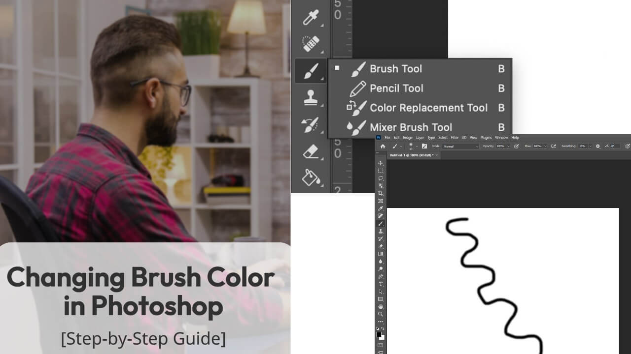 how to change brush color in photoshop