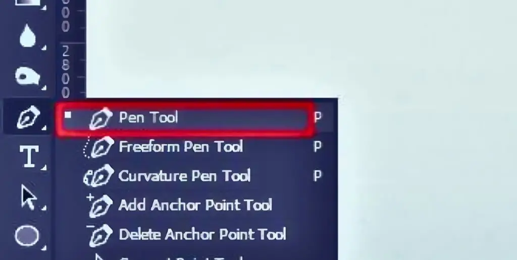 selecting the pen tool