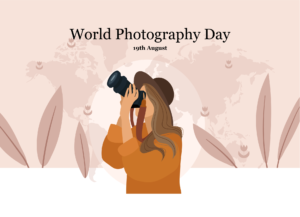 An inspiring scene for World Photography Day, featuring photographer engaged in their craft, highlighting the art of photography.