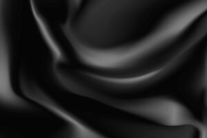 Abstract black and white fluid shapes muslin backdrop with a smooth gradient.