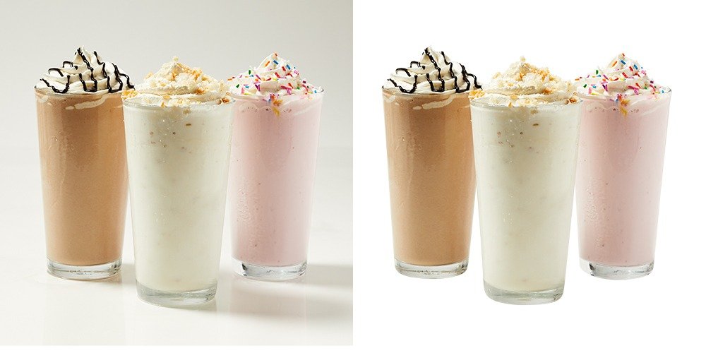 Before after image of shakes in a frame