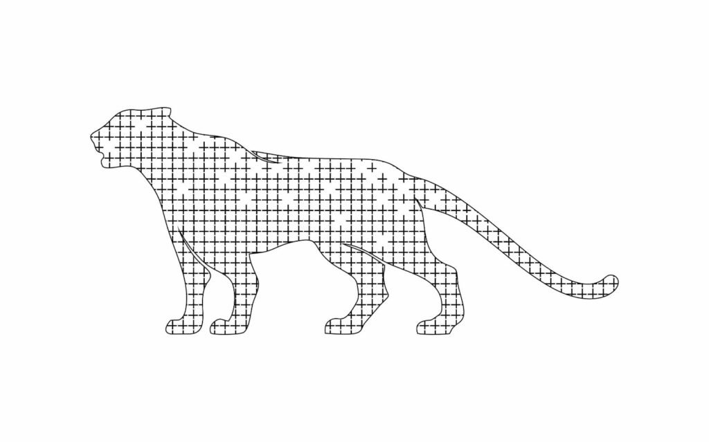 image tracing of a tiger