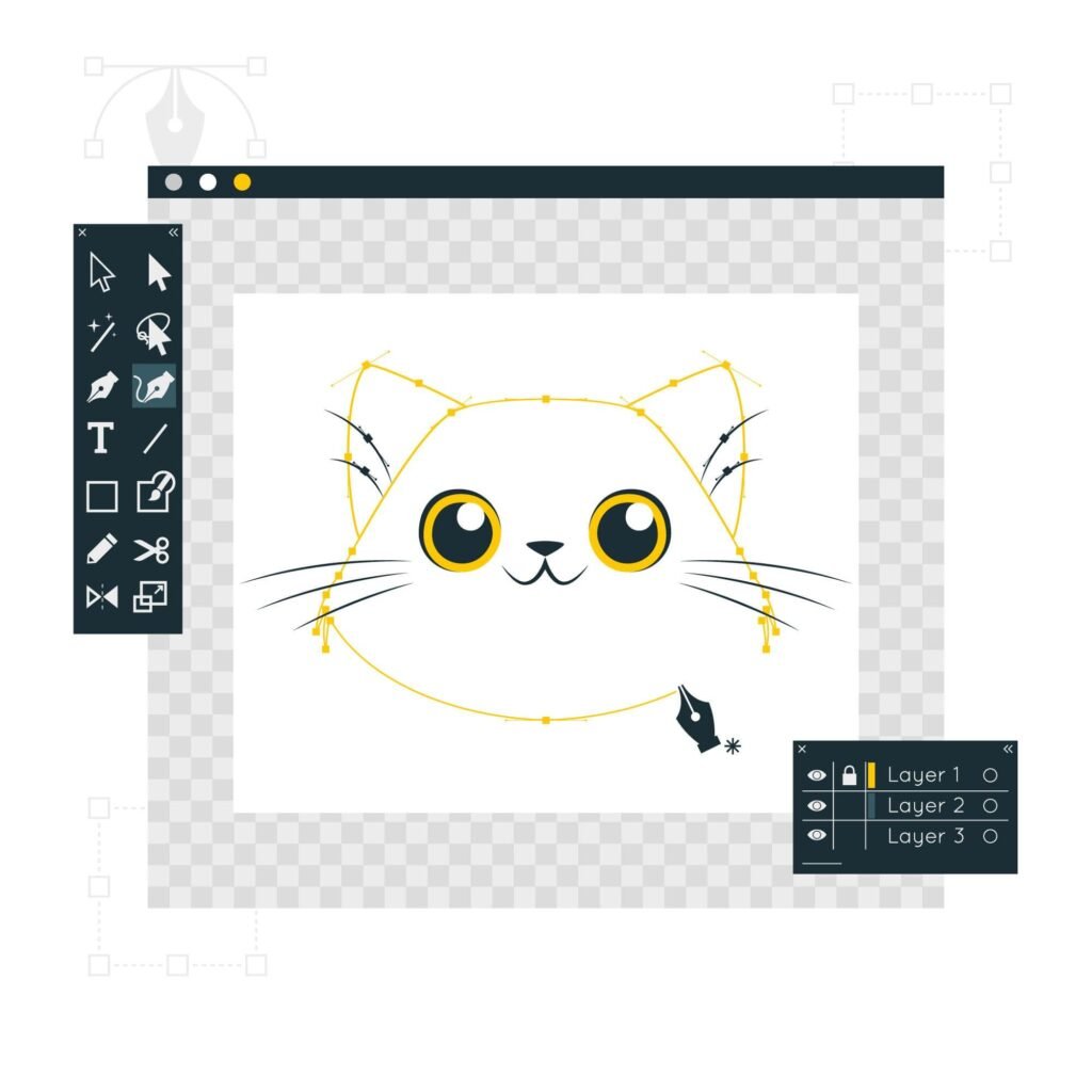 Cat photo in adobe photoshop interface
