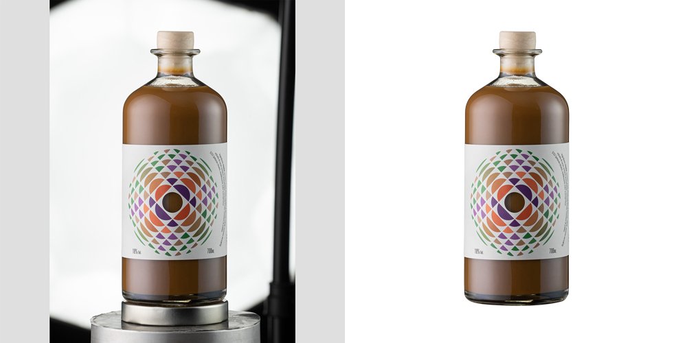 before after image of a bottle