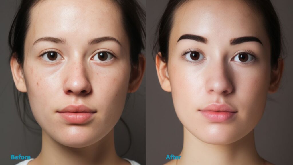 Professional photo retouching for brands displayed in a before-and-after comparison showing dramatic visual transformation.