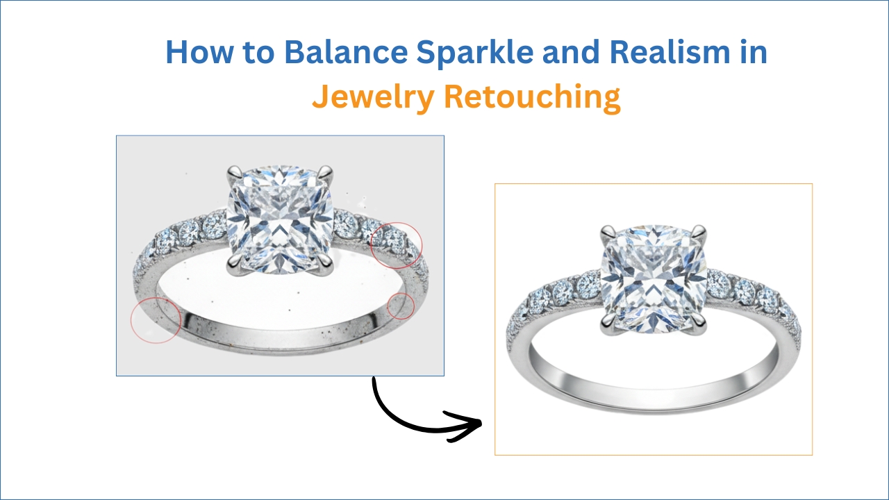 How to Balance Sparkle and Realism in Jewelry Retouching | Before and After Ring Editing